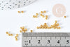 Cuentas de engarzado de latón dorado 2,5x1,5 mm, suministros dorados para la creación de joyas, 5 gramos, G2551