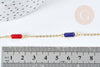 Collar de cadena geométrica de latón dorado esmaltado multicolor de 39,4 mm, idea de regalo de cumpleaños para el Día de la Madre para mujer, unidad G8786 