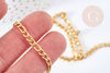Figaro gold stainless steel chain 14 carats 4mm, chain for creating gold steel jewelry 1 meter, G8372