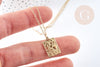 Collar rectangular símbolo de la suerte acero inoxidable 304 - 45 cm, collar minimalista para mujer, unidad - G8802 