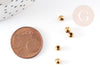 Perles intercallaires laiton brut, fournitures créatives, perles dorées,lot de 100 (8GR) , 4mm, X1 G8752