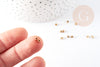 Perles intercalaires facettées, fourniture créative, perle laiton brut, perles dorées, 2.5mm, X100G0032