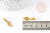 Golden bail support paste, golden pendant support, pendant support, necklace creation, 2.6cm, X1 G0902