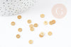 Rondelles laiton doré brossé heishi 6mm, perles dorées intercalaires pour création de bijoux, disque de perles, X50 G5951