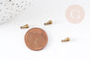 Gotas de acabado de latón crudo, cadena de extensión, suministros de latón, acabado de joyería, 8 mm, X50 (16,6 g) G0036