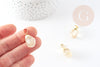 Faceted citrine drop pendant in golden brass 19-21mm, citrine pendant, natural stone pendant, stone jewelry X1 G3939