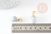 Gold faceted aquamarine drop pendant, stone jewelry, natural stone aquamarine pendant, stone jewelry, 19-21mm, X1 G5036