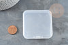 Caja de almacenamiento de cuentas de plástico cuadrada de 6,4 cm, almacenamiento de joyas, caja de plástico, caja de almacenamiento de cuentas X1 - G0165 