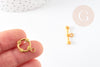 Gold alloy T clasp jewelry making, gold clasps, gold finish, bracelet making, 20mm, X2 G3121
