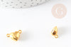 golden zamac magnetic heart clasp 15mm, small quality clasp, golden magnetic clasp for jewelry making, X1 G5872