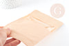 Pochette zippée en papier Kraft avec fenêtre110x185mm,un emballage refermable compatible alimentaire, 10/20 pièces G9109