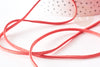 Cordón de ante rojo 4mm, cordón para crear bisutería imitación cuero, X1 metro G3219