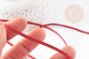 Cordón de ante rojo con purpurina símil piel 3-4mm, cordón de joyería, X1 metro G4798