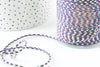 cordón trenzado blanco negro gris 2mm, cordón para joyería, cordón scrapbooking multicolor, cuerda decoración, longitud 1 metro G5811