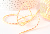 Cordon tressé jaune orange rose 2mm, cordon pour bijoux,cordon multicolore scrapbooking, X 1 mètre G9123