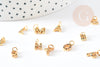 Pendentif Lettre laiton doré zircons colorés 8,5~9,5mm, pendentif initiale zircon sans nickel, lettre initiale prénom, X1 G1570