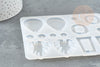Mold for making resin hoop earrings, a silicone mold for making jewelry with resin inclusion, X1 G4578