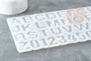 Mold for making resin letters, a silicone mold for making jewelry with resin inclusion, X1 G4575