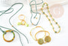 Mix kit of Oliveira green beads, Boxes and kits for creating DIY costume jewelry, the kit, G9135