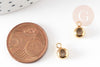 Attache pour pendentif acier inoxydable IP 304 doré 8.7mm, création bijoux acier inoxydable X5 G9222