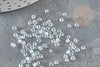 Petite Perle rocaille transparente irisée 2mm, fournitures pour bijoux, perles rocaille arc-en-ciel,diamètre 2mm, X 20gr G2928