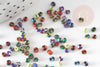 Small multi-colored striped seed beads, multi-colored seed bead, multi-colored bead, 2.5mm x 3mm, X 10gr G1627