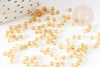 Petite perles de rocaille dorée,perles rocaille,perle verre, rocaille dorée,perlage, doré transparent, perlage,2.5mm, X 10gr G1022