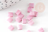 Square seed beads, pearly pink rectangle glass, square bead bracelet creation, tila bead, 4.5mm, 2 holes, 50 (4.8GR) G7750