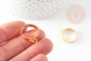 Anillo de oro ajustable con anilla, creación de joyas, anillo de hierro, joyería minimalista, soporte de anillo, 18mm, X5 G1761