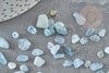 Raw natural aquamarine sand rolled 5-22mm, natural lithotherapy stone, chips and jesmonite, X 20gr G0398