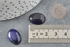 Navy blue jade cabochon, creative supplies, oval cabochon, dome stone, natural jade, 16 x12mm, stone cabochon, natural stone, G2932