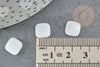 Cabochon carré nacre blanche, cabochon nacre, cabochon coquillage, nacre naturelle,8.5mm, X2 G5146