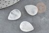 Cabochon goutte quartz facetté 18mm, cabochon goutte,cabochon cristal de roche,quartznaturel, X1 G5398