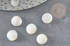 Round white mother-of-pearl cabochon, shell cabochon, natural shell cabochon, mother-of-pearl 10mm, X1 G2751