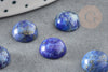 Cabochon dôme rond Lapis Lazulis naturel 10mm, fabrication bijoux pierre naturelle, X1 G1700