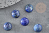 Cabujón de cúpula redonda de lapislázulis natural de 10 mm, fabricación de joyas de piedra natural, X1 G1700