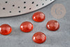 Cabujón redondo de cornalina naranja de 10 mm, cabujón para crear joyas de piedra, X1 G2436
