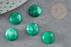 Cabujón redondo de ágata verde, cabujón redondo, ágata natural, 10 mm, cabujón de cúpula, X1 G2646
