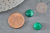Cabujón redondo de ágata verde, cabujón redondo, ágata natural, 10 mm, cabujón de cúpula, X1 G2646