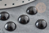 Cabujón redondo de ágata negra, ágata natural, 10 mm, cabujón de piedra, piedra natural, X1 G1142
