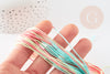 Fil à broder polyester dégradé rose turquoise 0.5mm, fil original, pour bracelet brésilien, fil à broder ou scrapbooking,X8 mètres G9357