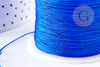 Cordón de hilo jade azul real poliéster 0,5 mm, cordón para creación de joyas X1 metro G9333