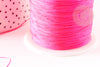 Cordón de hilo de jade rosa fluorescente poliéster 0,5 mm, cordón para creación de joyas X1 metro G9337
