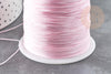 Cordón de hilo jade rosa claro poliéster 0,5 mm, cordón para creación de joyas X1 metro G9336