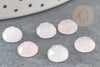 Cabochon rond quartz rose à facettes 7.5mm, création bijoux pierre naturelle,quartz rose naturel,pierre naturelle, X1 G9375