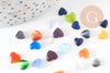 Cabujón de cristal de corazón, cabujón multicolor, cabujón de corazón, creación de joyas, 8 a 14 mm, X20 o X50 G2286