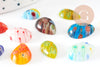 Gotas millefiori de cúpula de cabujón, cabujón de vidrio, vidrio millefiori, hecho a mano, X50 G0130