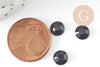 Cabujón de pedrería negra con reflejos redondos de 7 mm, cabujón de plástico para costura y creación de joyas X 5 g G2248
