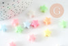 Plastel de cuentas de estrella de plástico multicolor, colgante acrílico, perla, creación de joyería de plástico colorida, 11,5 mm, X20 G3374