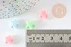 Multicolor plastic star bead plastel, acrylic pendant, pearl, colorful plastic jewelry creation, 11.5mm, X20 G3374